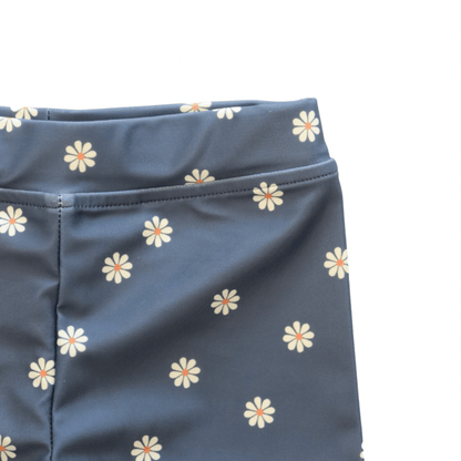 Kids Navy Daisy Swim Trunks - Tenth & Pine - Swim Shorts - 3M