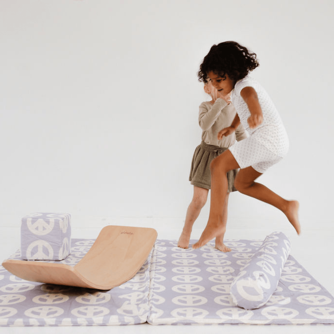 Lavender Peace Sign Play Cube - Tenth & Pine - Play Cube -