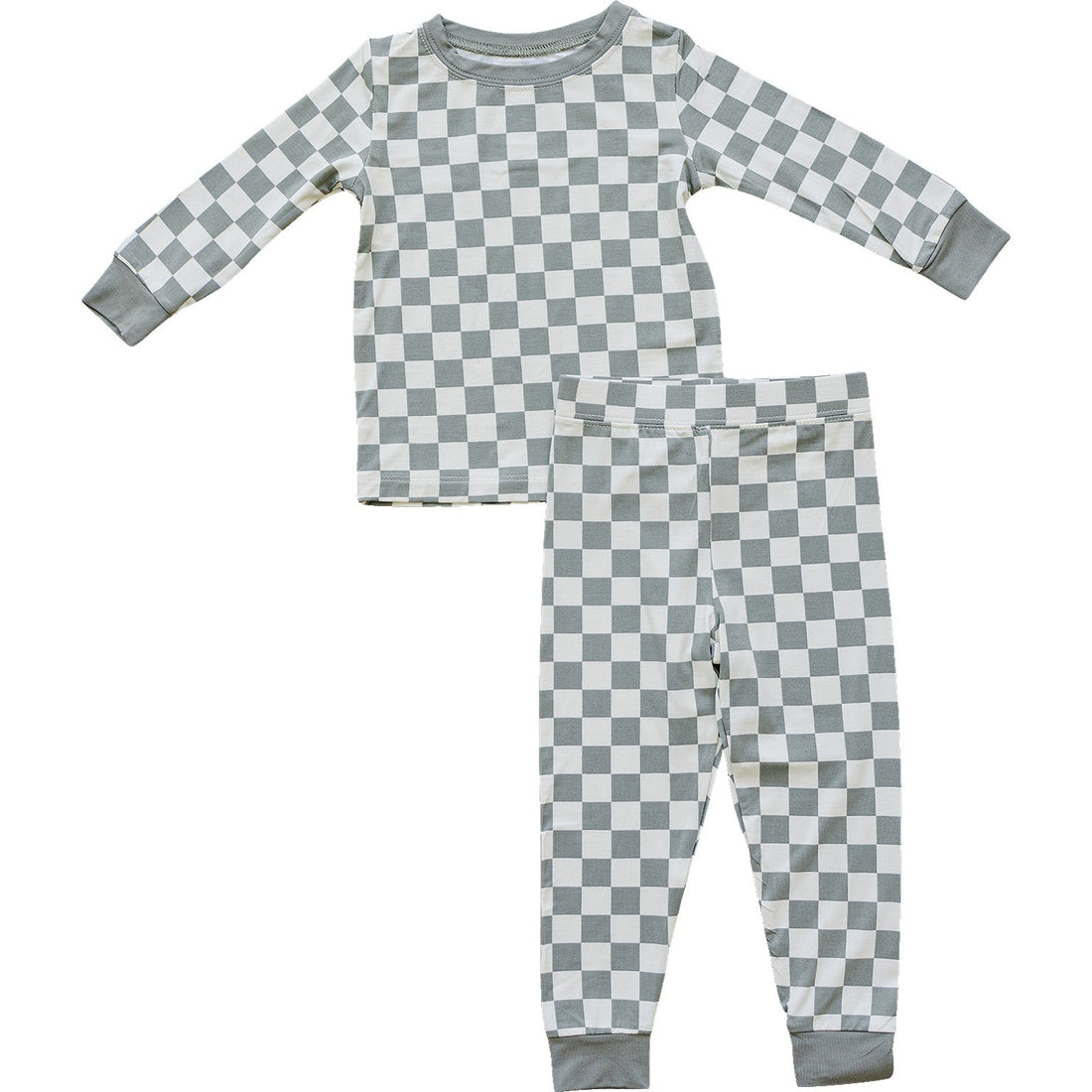 Light Green Checkered Bamboo Cozy Set - Tenth &amp; Pine - 6 - 12