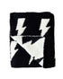 Lightning Bolt Fuzzy Blanket | Black - Tenth & Pine - Plush Blanket - 