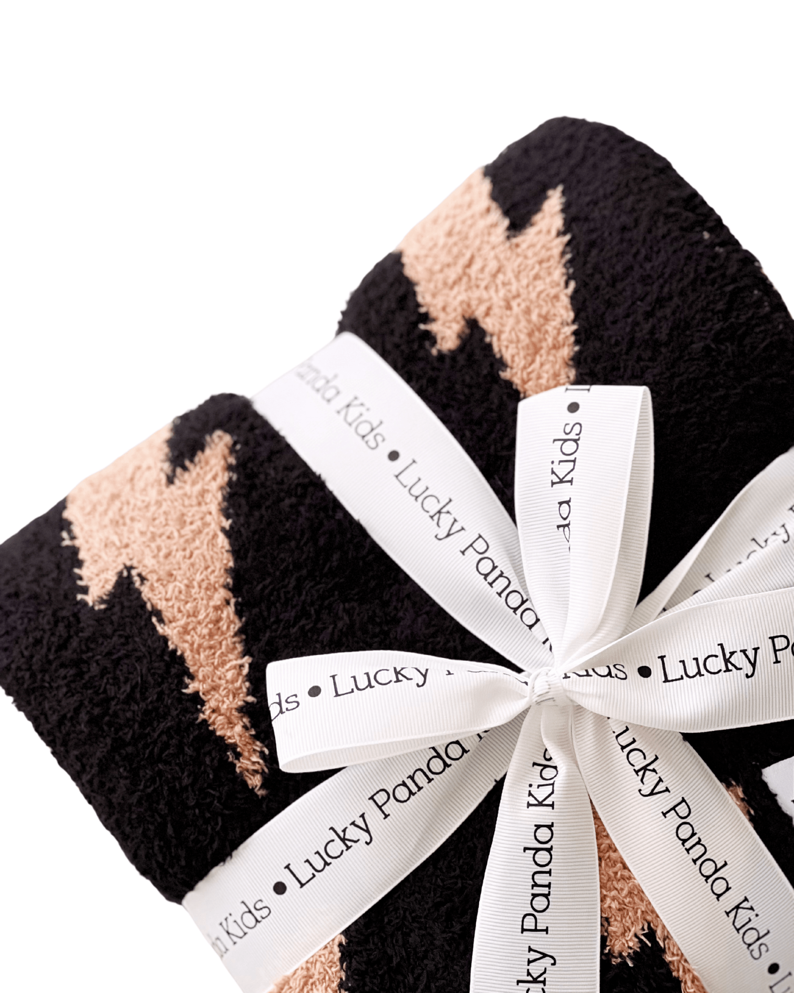 Lightning Bolt Fuzzy Blanket | Mocha - Tenth &amp; Pine - Plush Blanket - 