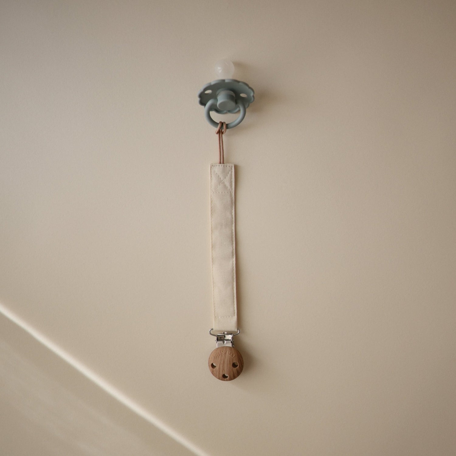 Linen Pacifier Clip 2 - Pack - Tenth &amp; Pine - Pacifier Clip - Blush/Cream