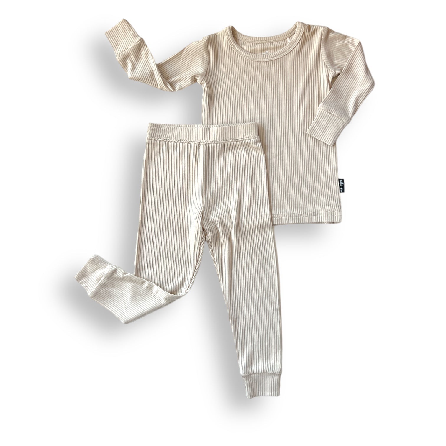 LONG SLEEVE 2 PIECE SETS - Clay Ribbed - Tenth &amp; Pine - Bamboo 2 Piece PJ - RIB - 12/18m