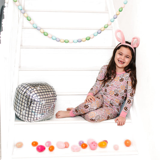 LONG SLEEVE 2 PIECE SETS - Easter Eggs - Tenth & Pine - Bamboo 2 Piece PJ - 12/18m