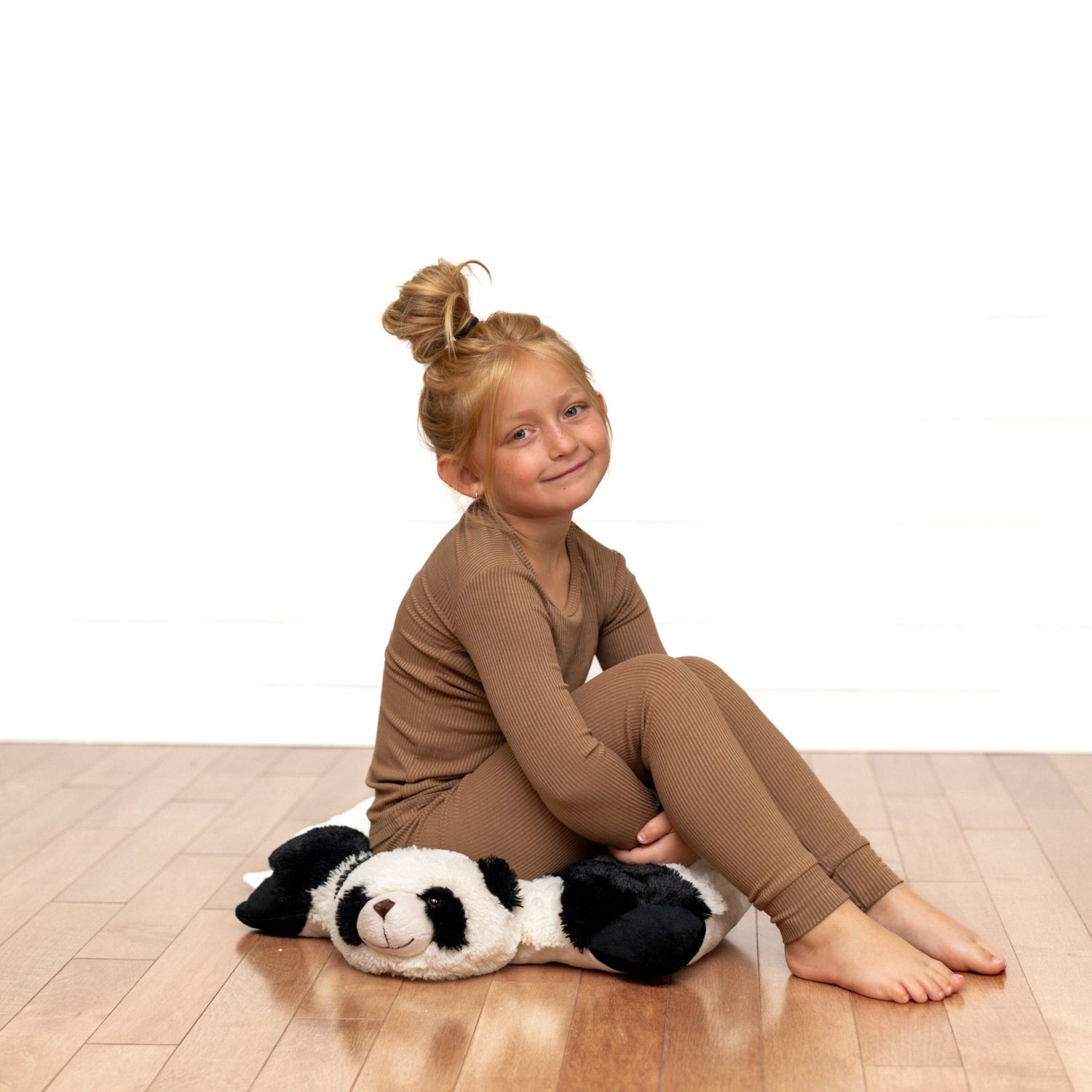LONG SLEEVE 2 PIECE SETS - Mocha Ribbed - Tenth &amp; Pine - Bamboo 2 Piece PJ - RIB - 12/18m
