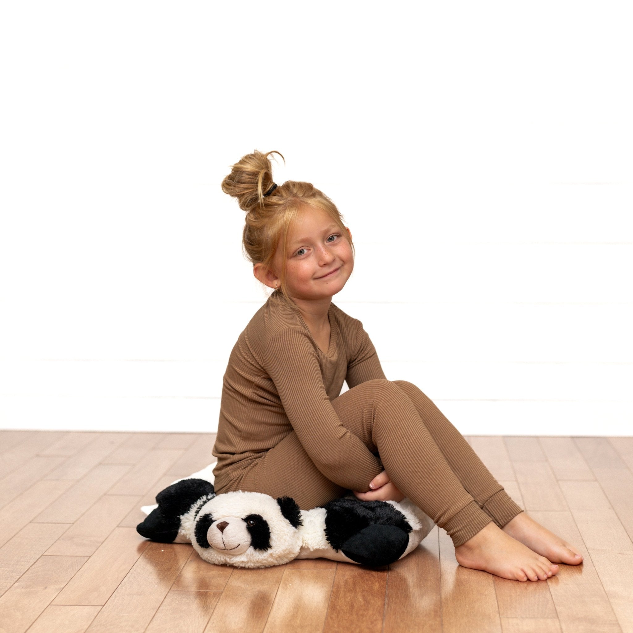 LONG SLEEVE 2 PIECE SETS - Mocha Ribbed - Tenth &amp; Pine - Bamboo 2 Piece PJ - RIB - 12/18m