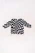 Long Sleeve Bamboo T-Shirt | Black & White Wavy Checkerboard - Tenth & Pine - T-Shirt - 0 - 3 Months