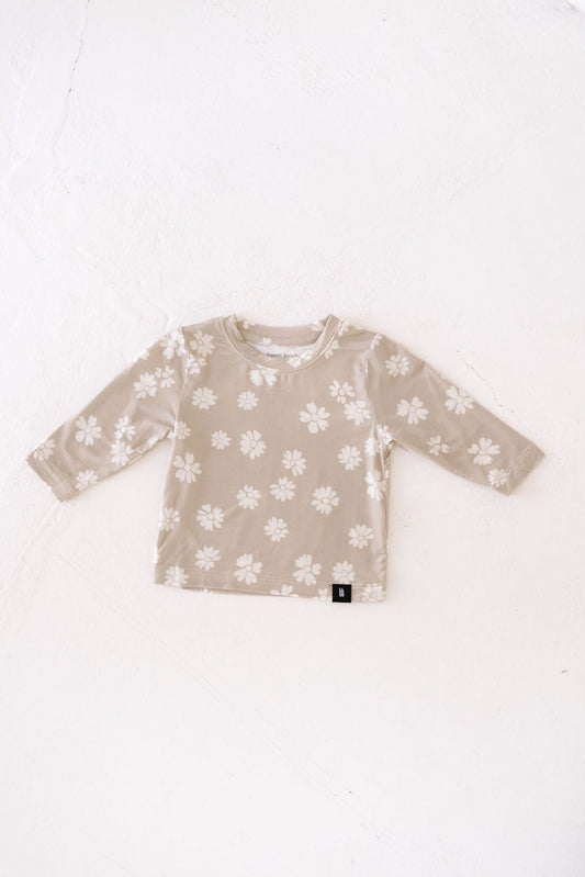 Long Sleeve Bamboo T-Shirt | Lazy Daisy - Tenth & Pine - T-Shirt - 0 - 3 Months