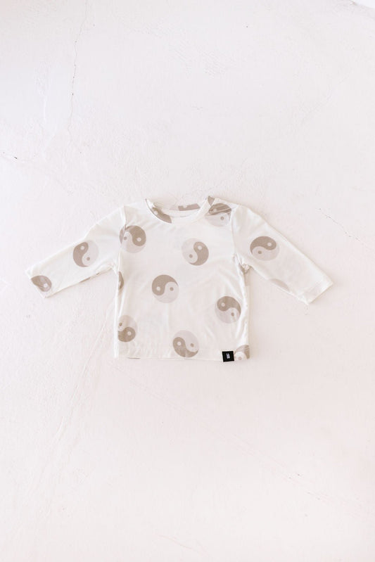 Long Sleeve Bamboo T-Shirt | Yin Yang - Tenth & Pine - T-Shirt - 0 - 3 Months