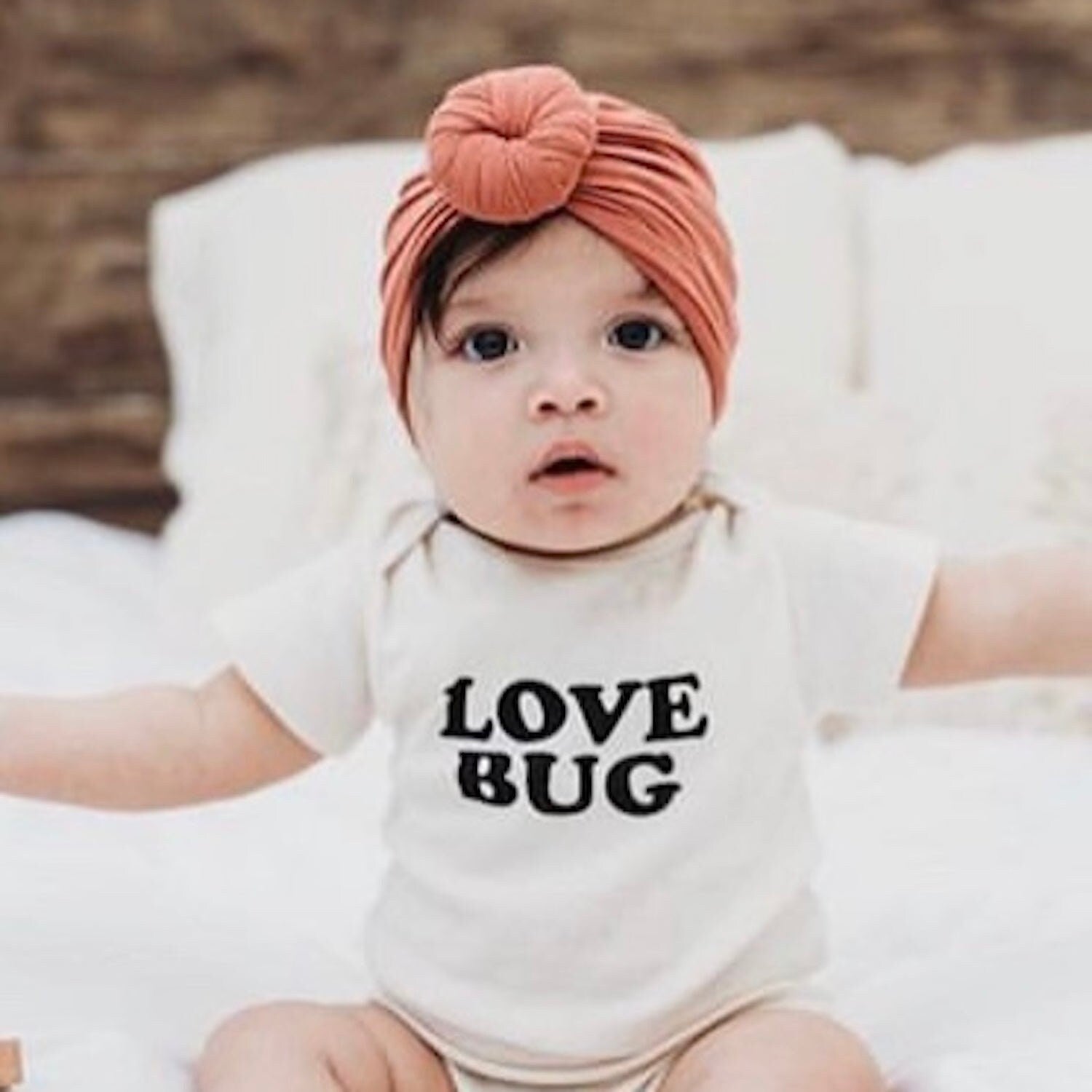 Love Bug Onesie® Bodysuit, Organic Baby Clothes, Gender Neutral Baby Clothes, Coming Home Baby Clothes, Newborn Baby Clothes, Made in USA - Tenth & Pine - Bodysuits - 0 - 3M