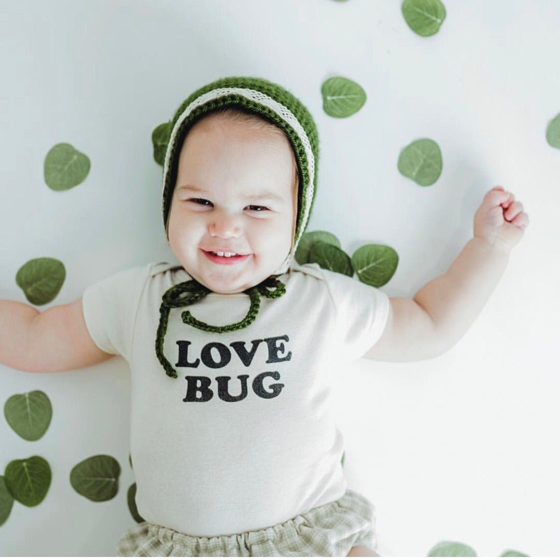 Love Bug Onesie® Bodysuit, Organic Baby Clothes, Gender Neutral Baby Clothes, Coming Home Baby Clothes, Newborn Baby Clothes, Made in USA - Tenth & Pine - Bodysuits - 0 - 3M