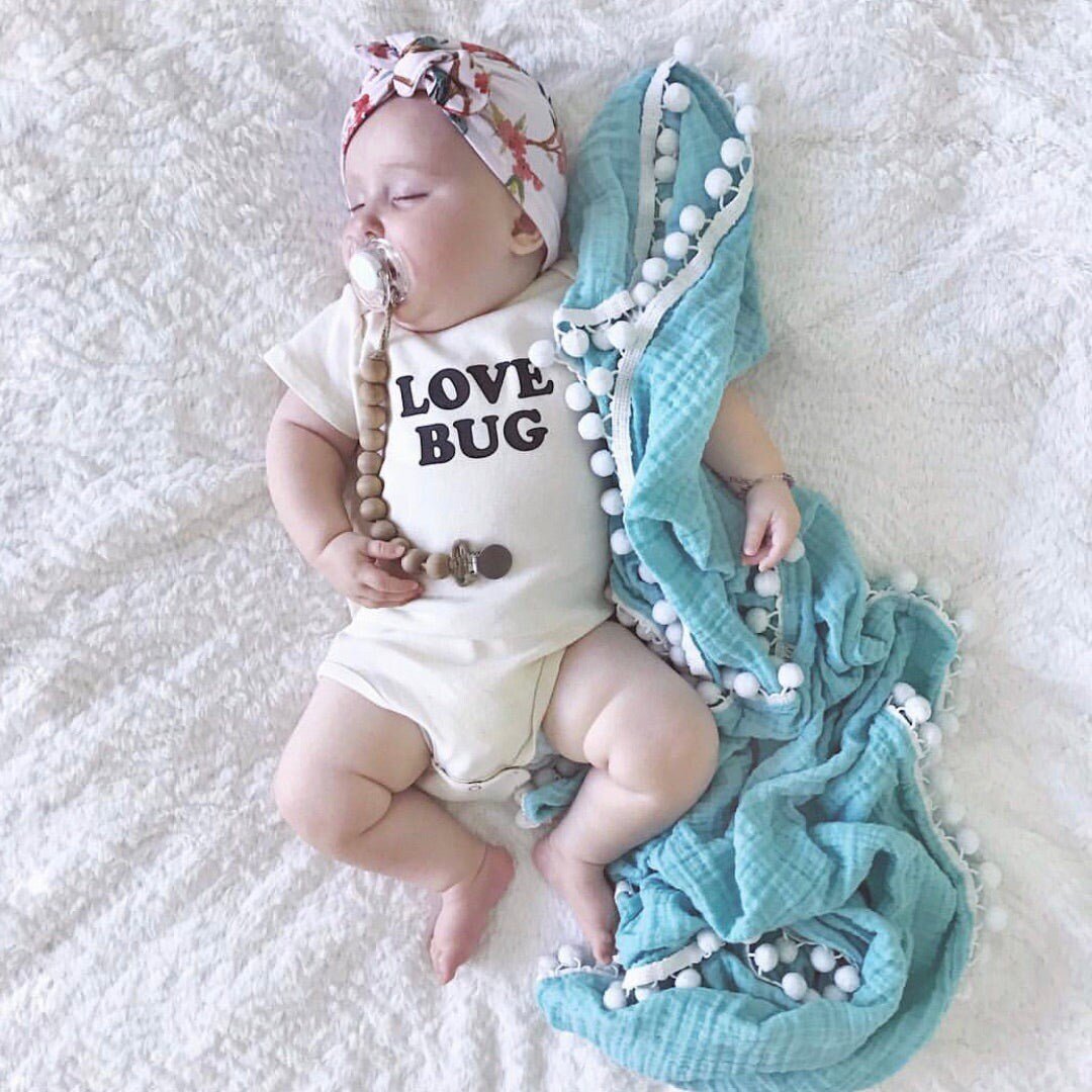 Love Bug Onesie® Bodysuit, Organic Baby Clothes, Gender Neutral Baby Clothes, Coming Home Baby Clothes, Newborn Baby Clothes, Made in USA - Tenth &amp; Pine - Bodysuits - 0 - 3M