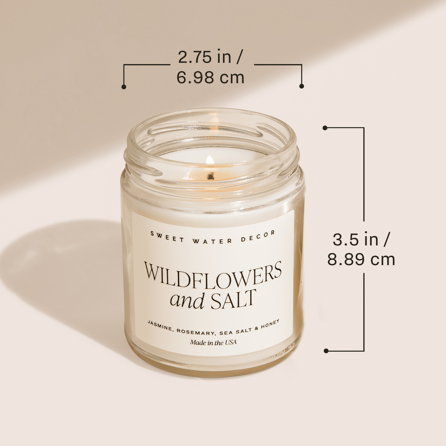 Love You Soy Candle Patterned - Clear Jar - 9 oz - Tenth &amp; Pine - Candles - 