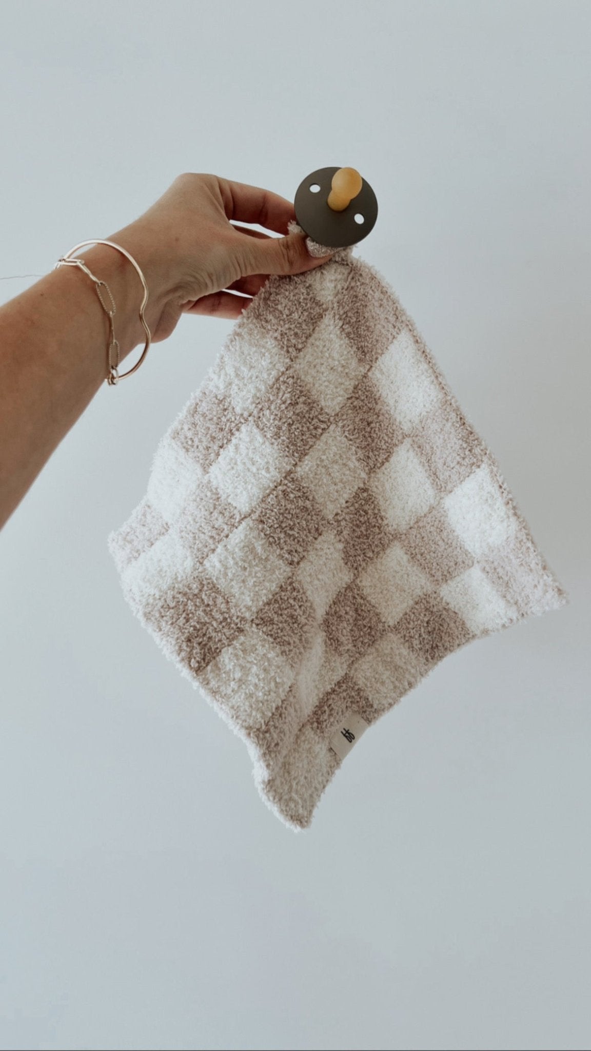 Lovey | Taupe &amp; White Checkerboard - Tenth &amp; Pine - 