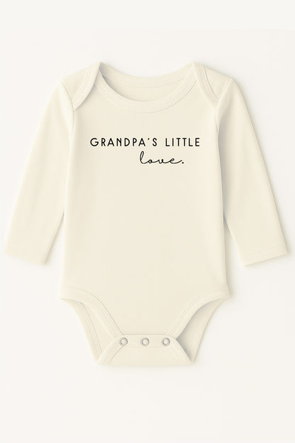 Grandpa's Little Love Organic Cotton Baby Bodysuit Long Sleeve