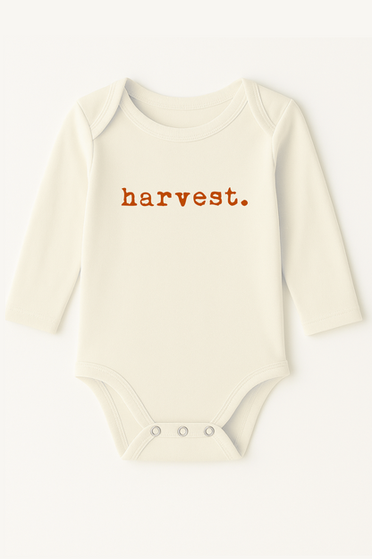 Harvest Rust Organic Cotton Baby Bodysuit Long Sleeve