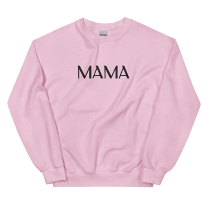 MAMA Embroidered | Black Thread | Adult Sweatshirt Gildan - Tenth & Pine - S - Light Pink