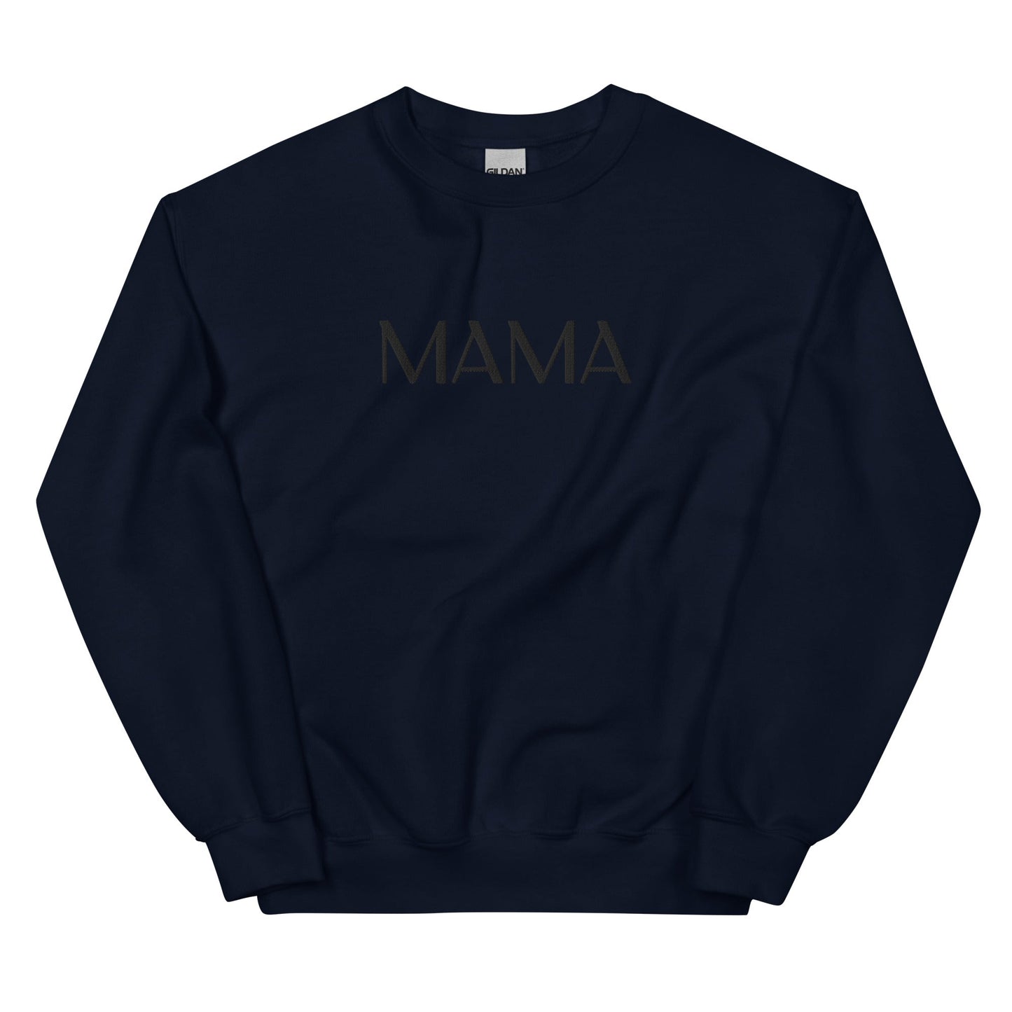 MAMA Embroidered | Black Thread | Adult Sweatshirt Gildan - Tenth & Pine - S - Navy