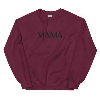 MAMA Embroidered | Black Thread | Adult Sweatshirt Gildan - Tenth & Pine - S - Maroon