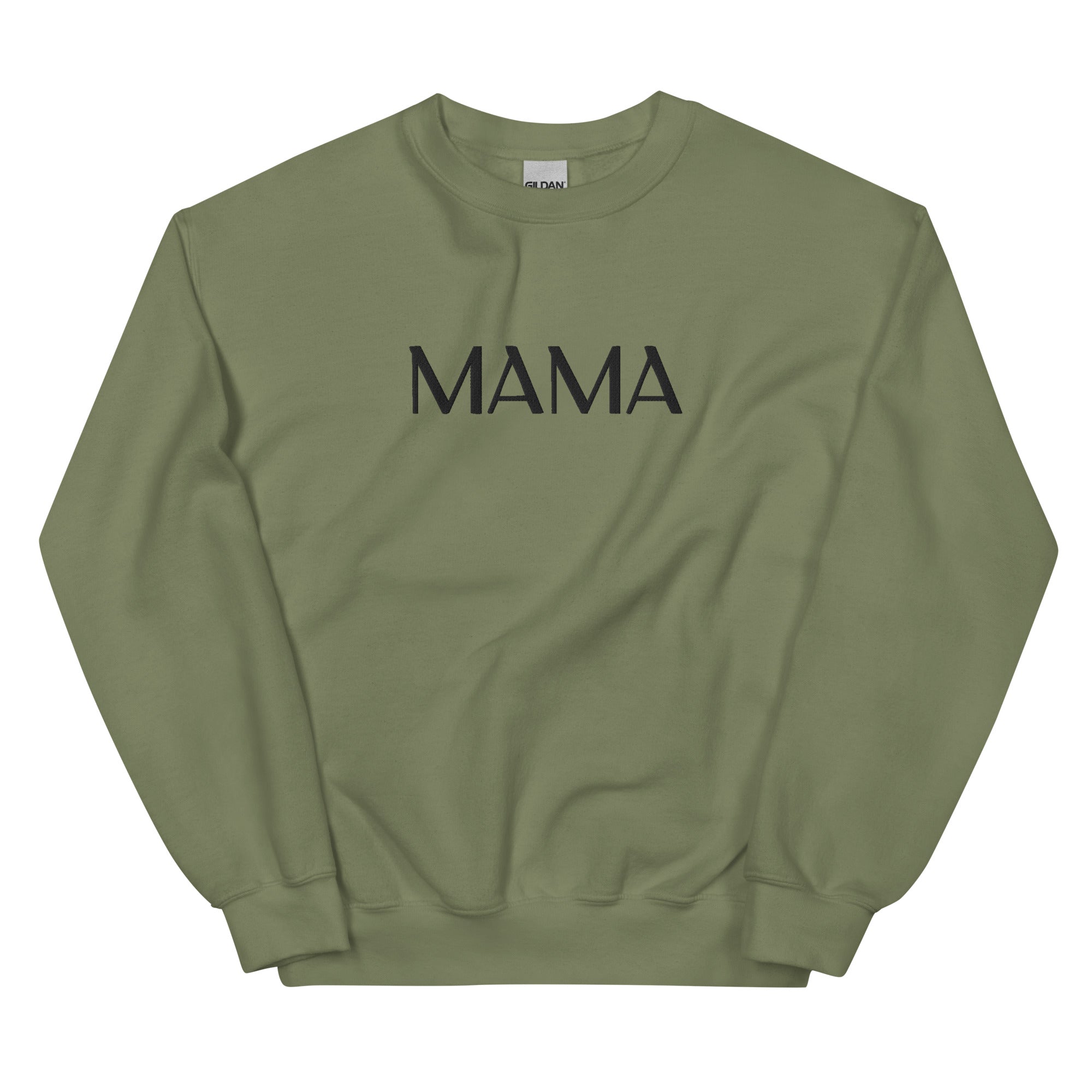 MAMA Embroidered | Black Thread | Adult Sweatshirt - Tenth &amp; Pine - 