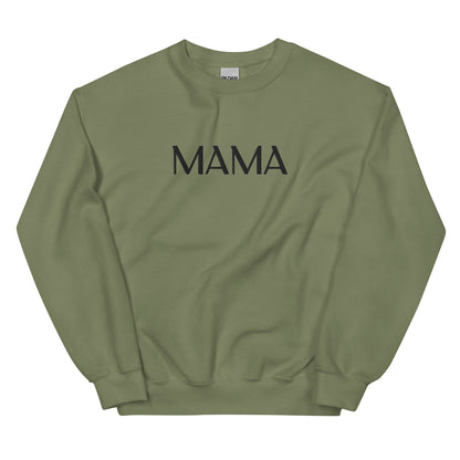 MAMA Embroidered | Black Thread | Adult Sweatshirt - Tenth &amp; Pine - 