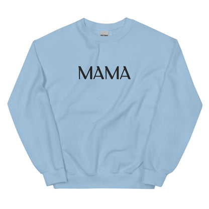 MAMA Embroidered | Black Thread | Adult Sweatshirt Gildan - Tenth & Pine - S - Light Blue