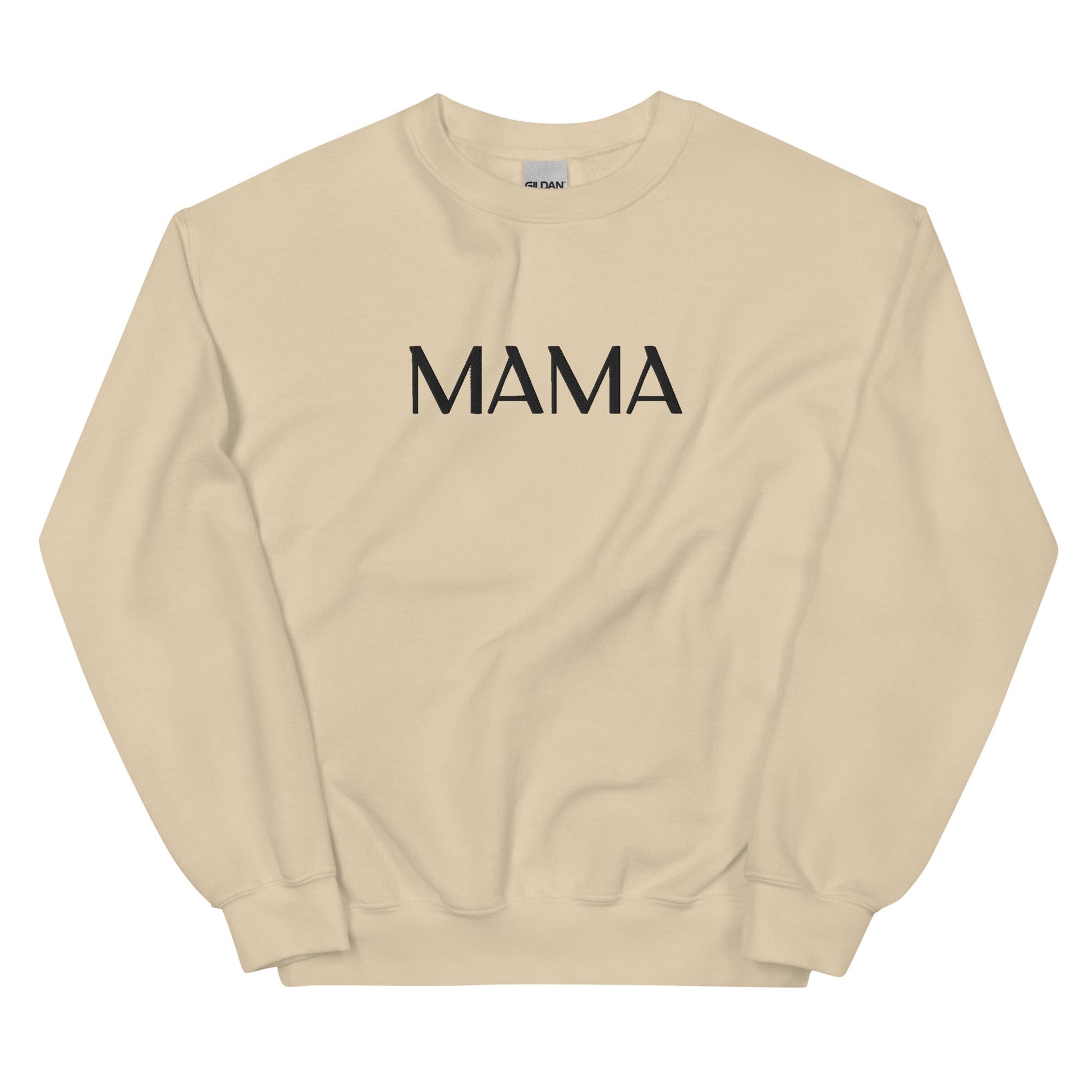 MAMA Embroidered | Black Thread | Adult Sweatshirt Gildan - Tenth & Pine - S - Sport Grey