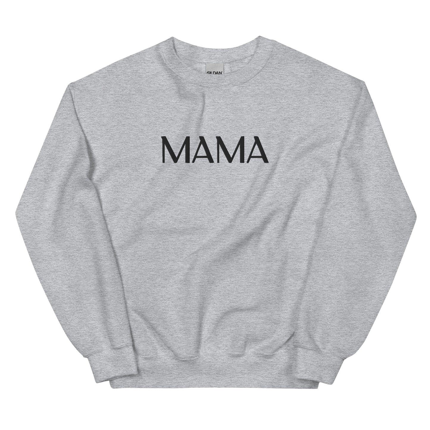 MAMA Embroidered | Black Thread | Adult Sweatshirt Gildan - Tenth & Pine - S - Sport Grey