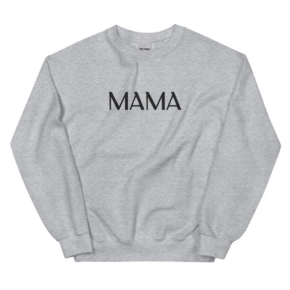 MAMA Embroidered | Black Thread | Adult Sweatshirt Gildan - Tenth & Pine - S - Sport Grey