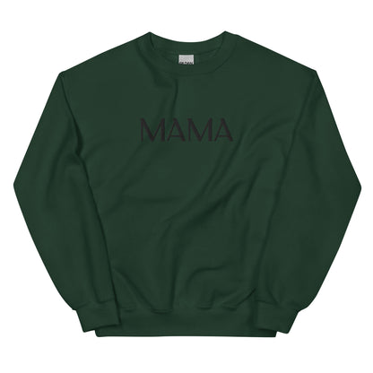 MAMA Embroidered | Black Thread | Adult Sweatshirt Gildan - Tenth & Pine - S - Forest Green