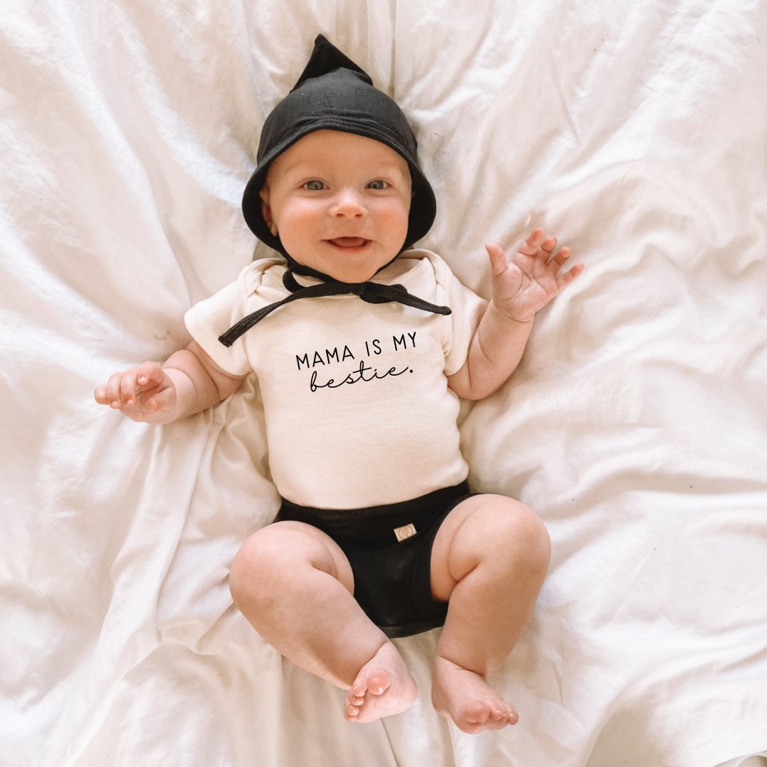 Mama is My Bestie - Organic Cotton Bodysuit - Tenth & Pine - Short Sleeve Onesie - 0 - 3M