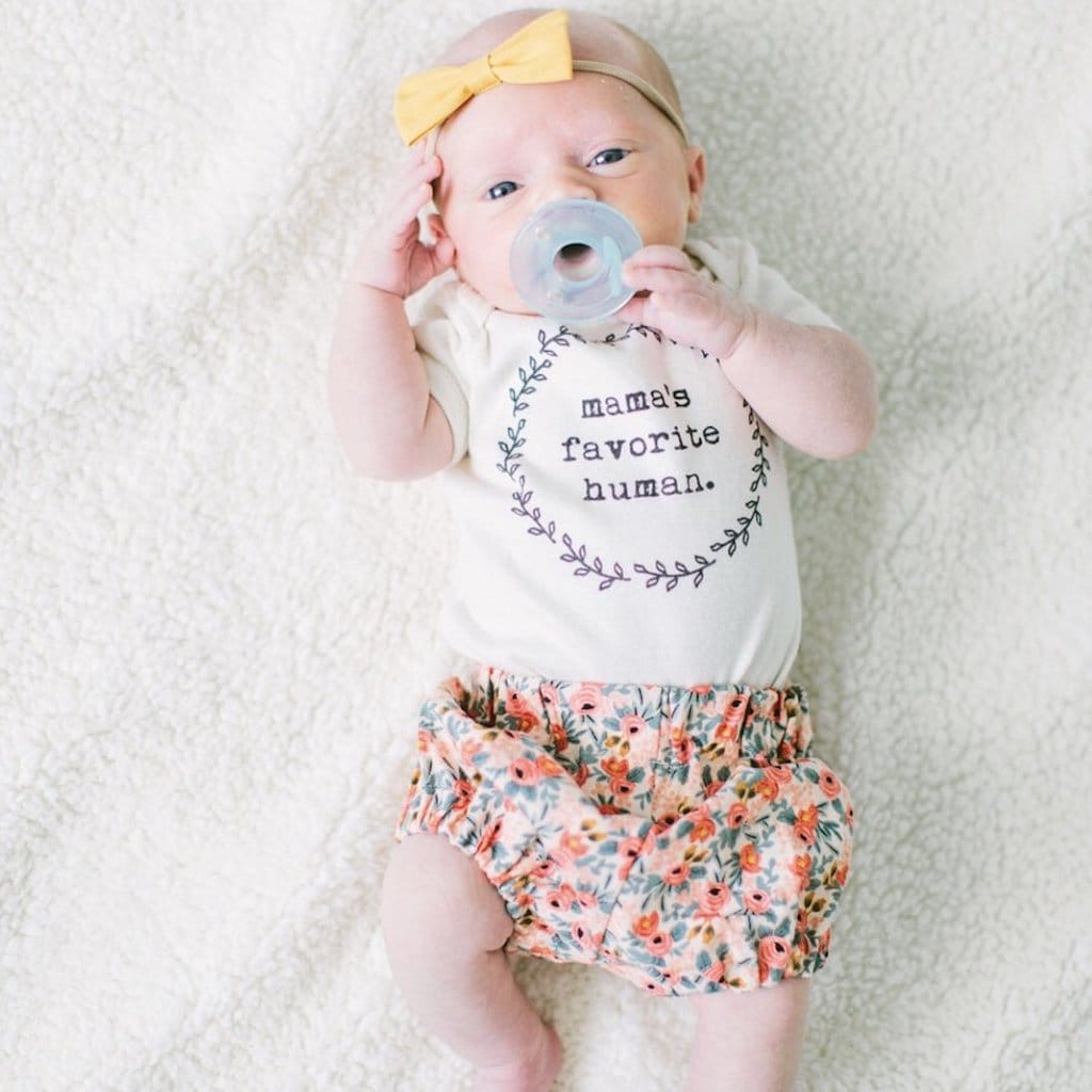 Mamas Favorite Human Onesie®, Baby, Girl, Boy, Infant, Toddler, Newborn, Organic, Bodysuit, Outfit, One Piece, Unisex, Gender Neutral - Tenth & Pine - Bodysuits - 0 - 3M