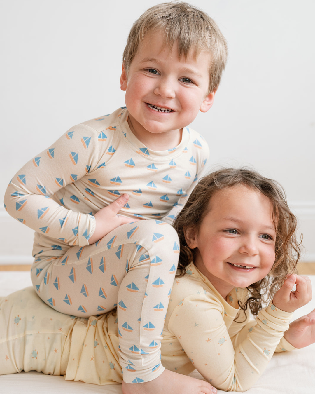 Modal Pajama Set in Sailboats