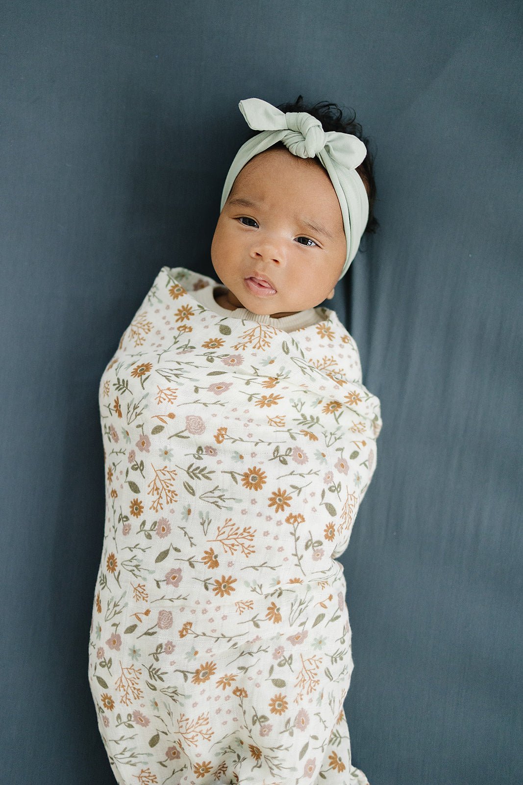 Meadow Floral Muslin Swaddle Blanket - Tenth &amp; Pine - 