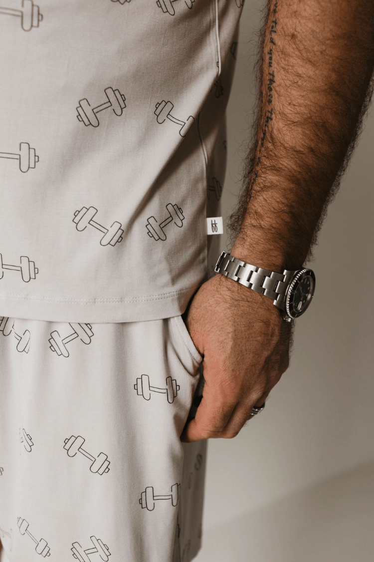 Men's Bamboo Short Pajama | Arm Day - Tenth & Pine - Clothing - Adult Shorts - Medium Adult