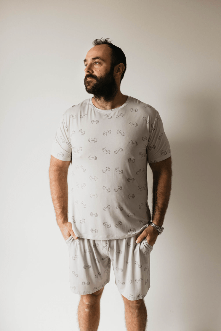 Men's Bamboo Short Pajama | Arm Day - Tenth & Pine - Clothing - Adult Shorts - Large Adult