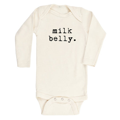 Milk Belly - Long Sleeve Organic Baby Bodysuit - Tenth &amp; Pine - Long Sleeve Onesie