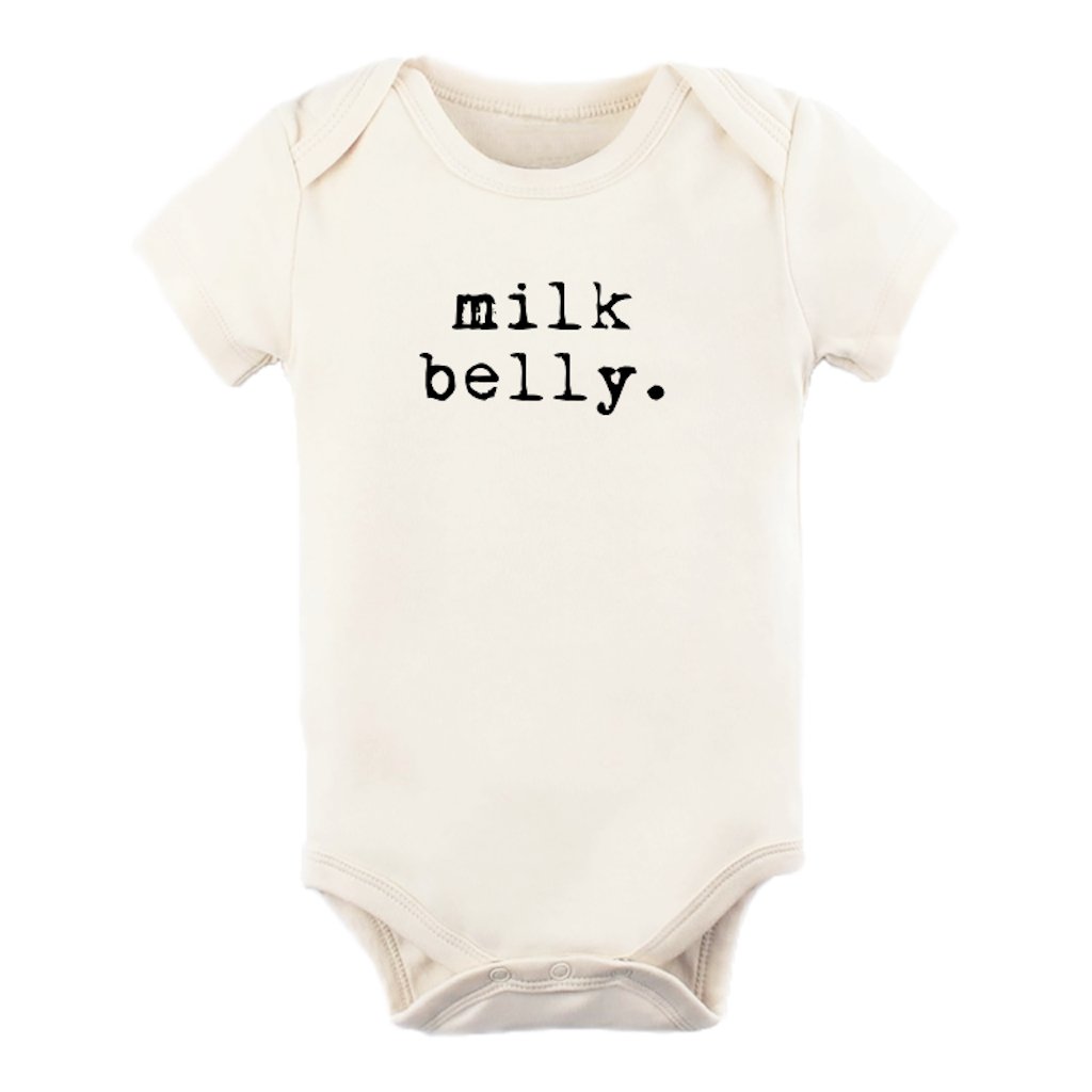 Milk Belly - Organic Cotton Bodysuit - Tenth & Pine - Short Sleeve Onesie - 0 - 3M