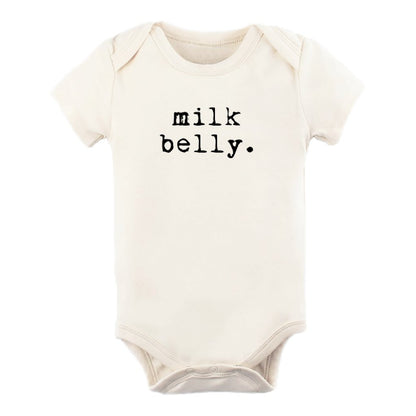 Milk Belly - Organic Cotton Bodysuit - Tenth &amp; Pine - Short Sleeve Onesie - 0 - 3M