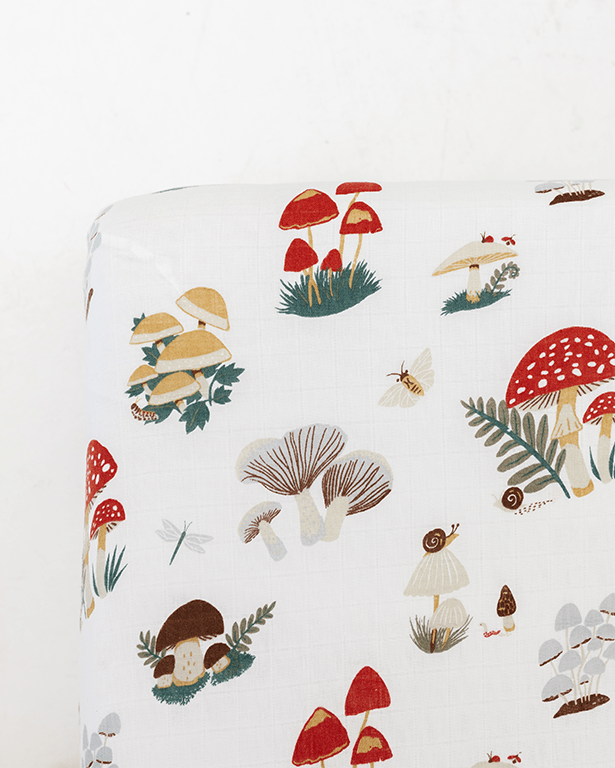 Mushroom Crib Sheet - Tenth &amp; Pine - Crib Sheets - 