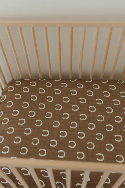 Muslin Crib Sheet | Giddy Up - Tenth & Pine - Crib Sheet - forever french baby