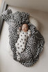 Muslin Swaddle | Black & White Wavy Checkerboard - Tenth & Pine - Swaddle - 