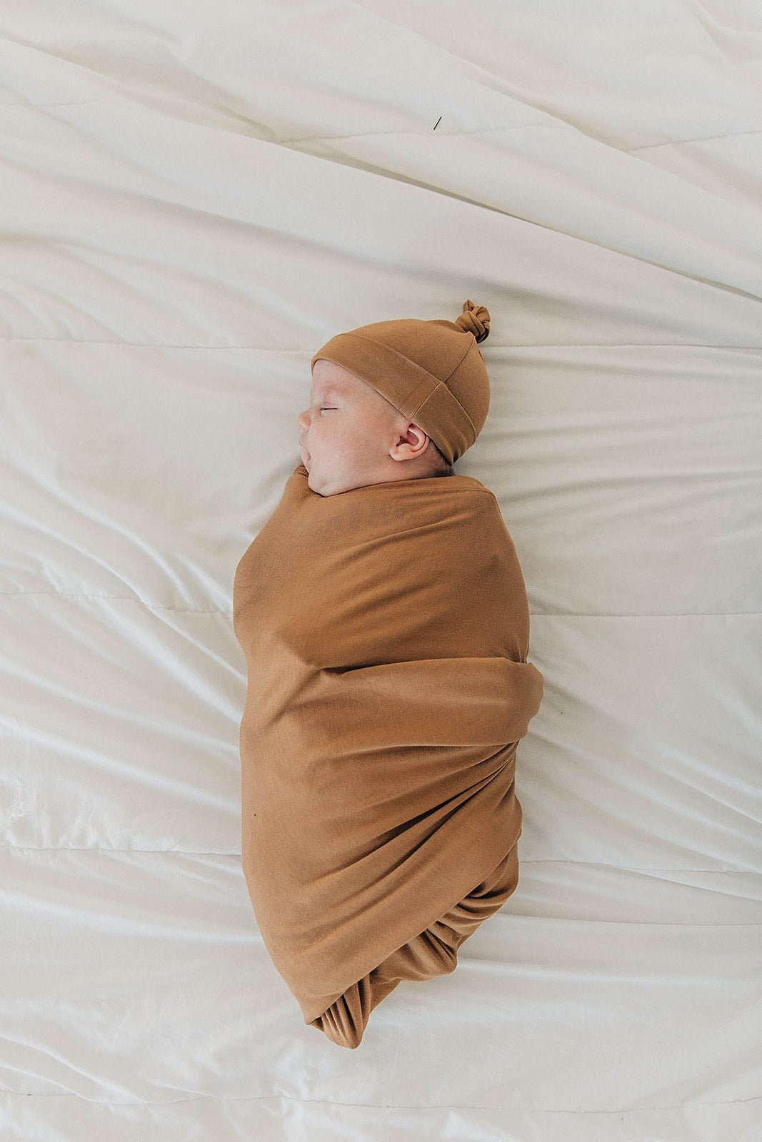 Mustard Bamboo Stretch Swaddle - Tenth &amp; Pine - 