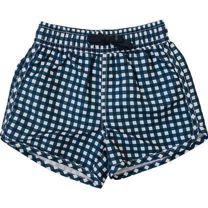 Navy Gingham Swim Shorts - Tenth & Pine - Swim Shorts - 0 - 3