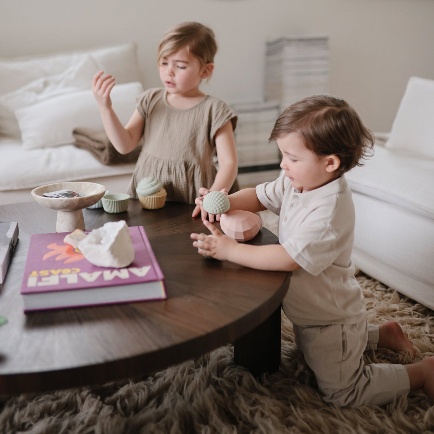 Nesting Spheres Sensory Toy - Tenth &amp; Pine - toys - Blush