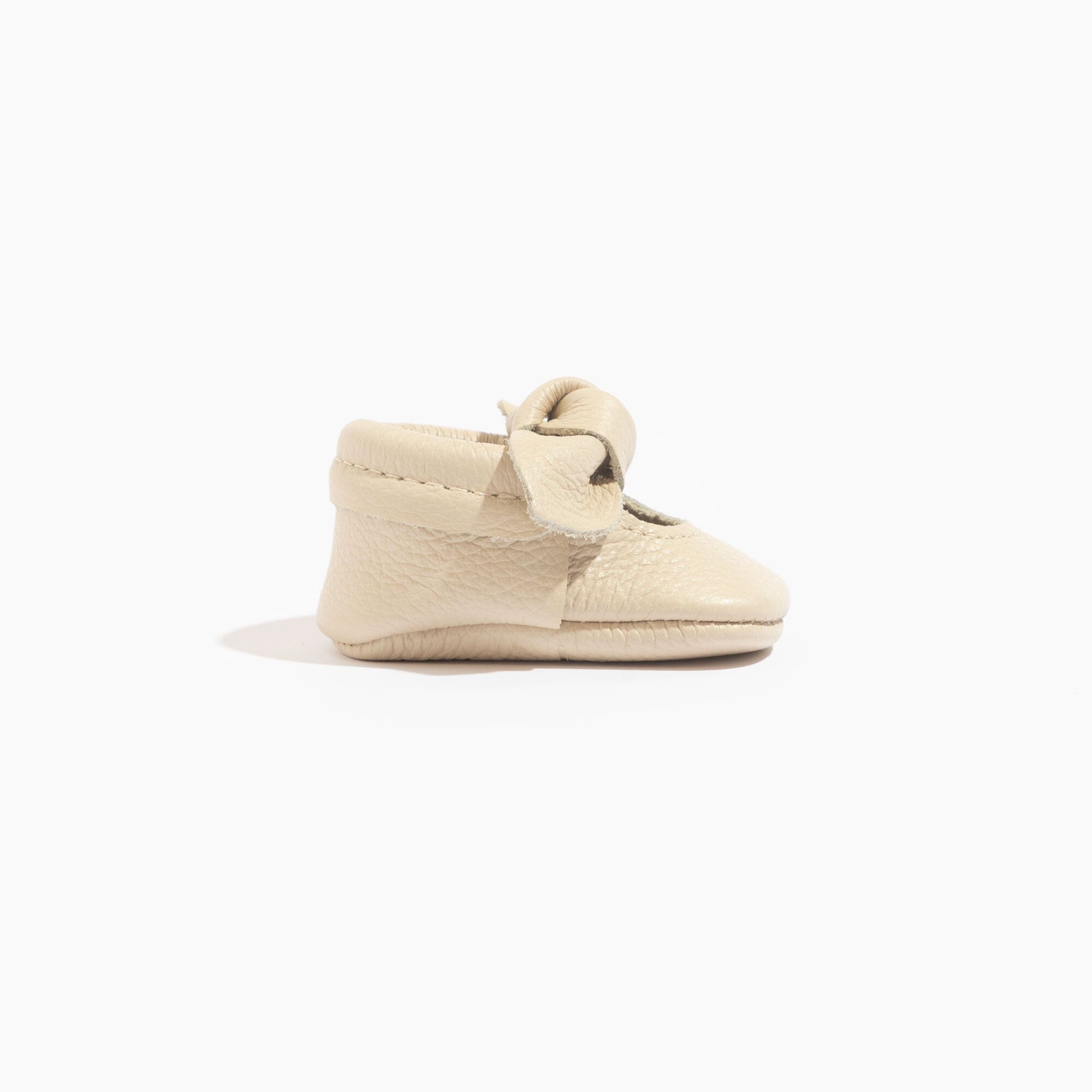 Newborn Birch Knotted Bow Baby Shoe - Tenth &amp; Pine - Knotted Bow Mocc - Soft Sole - Newborn