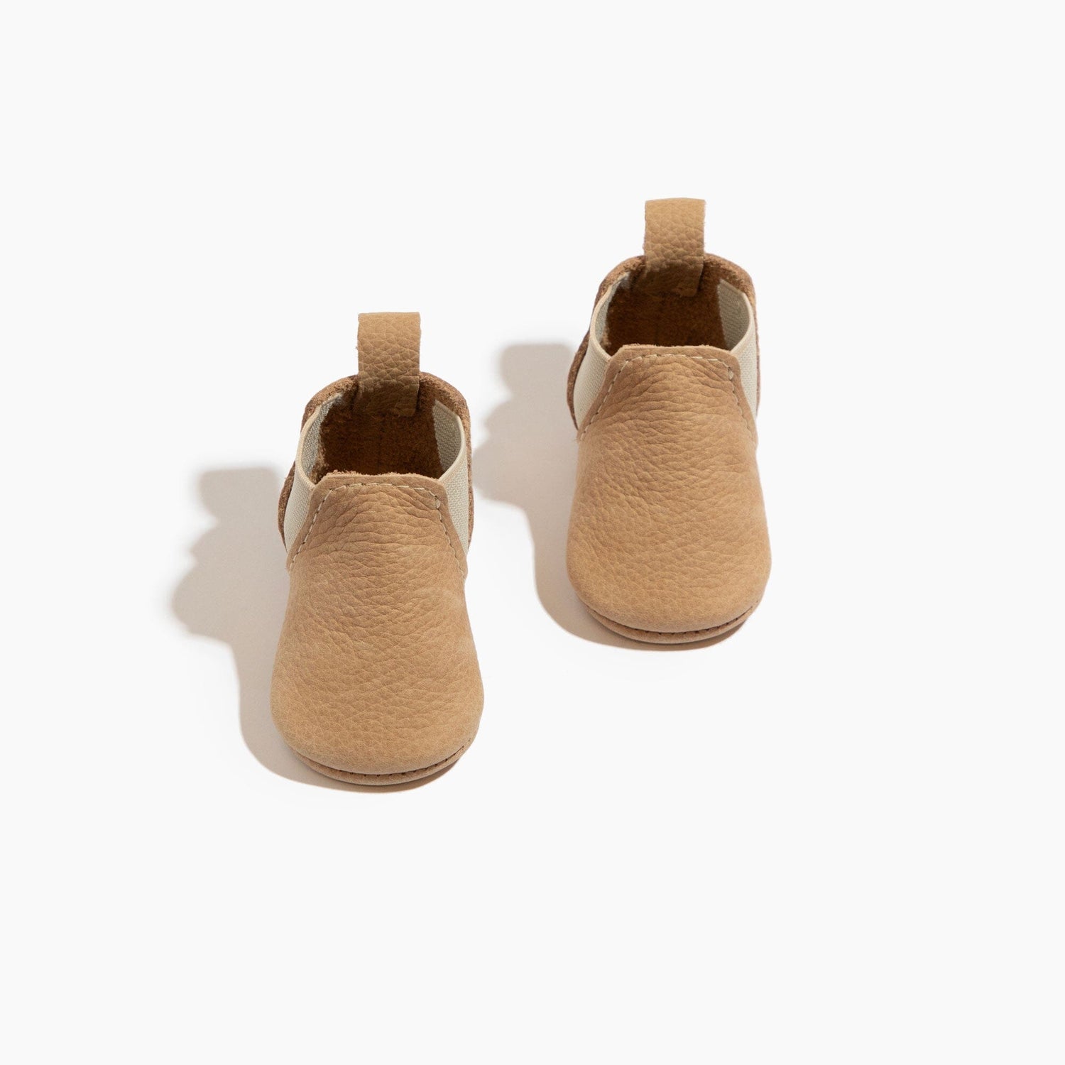 Newborn Weathered Brown Chelsea Boot Baby Shoe - Tenth &amp; Pine - Chelsea Boot - Soft Sole - Newborn