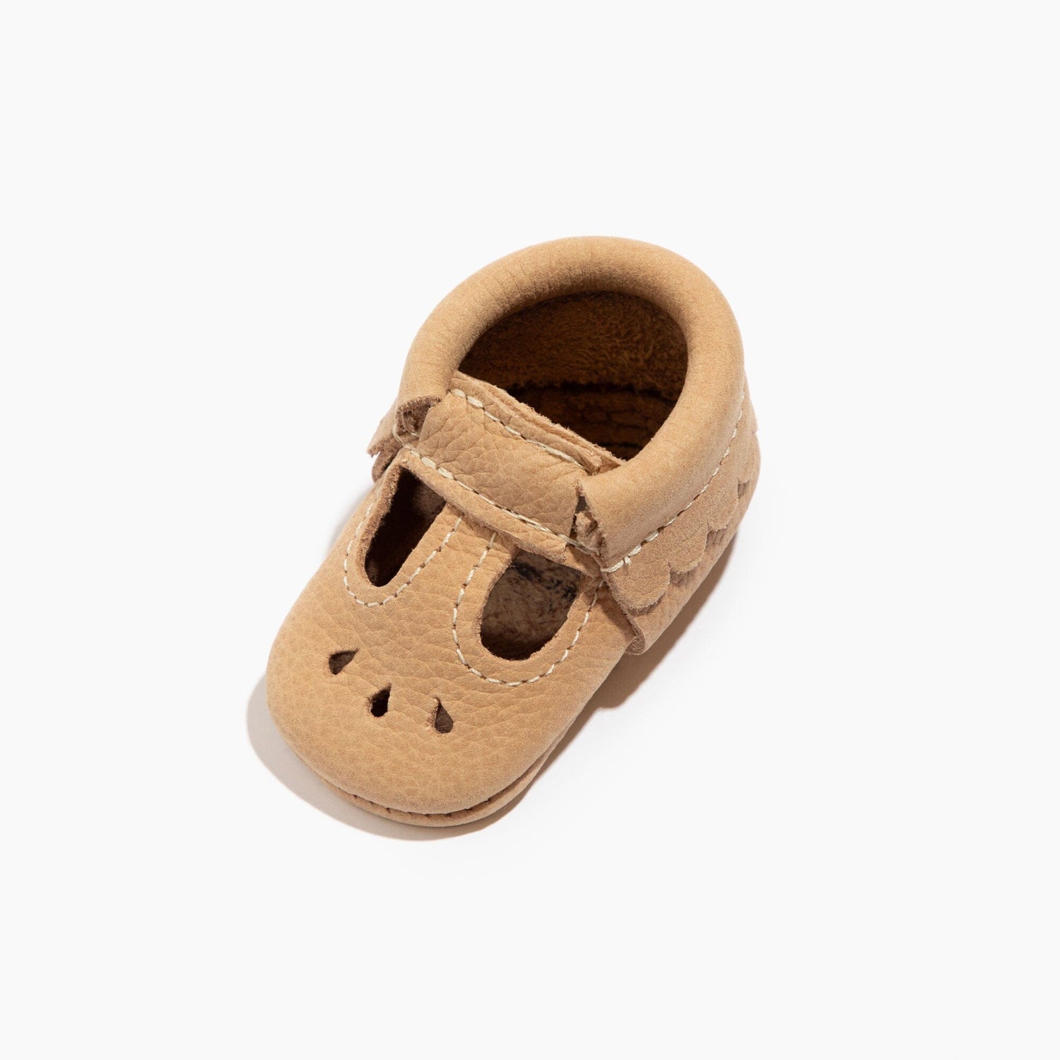 Newborn Weathered Brown Mary Jane Baby Shoe - Tenth &amp; Pine - Mary Jane - Soft Sole - Newborn