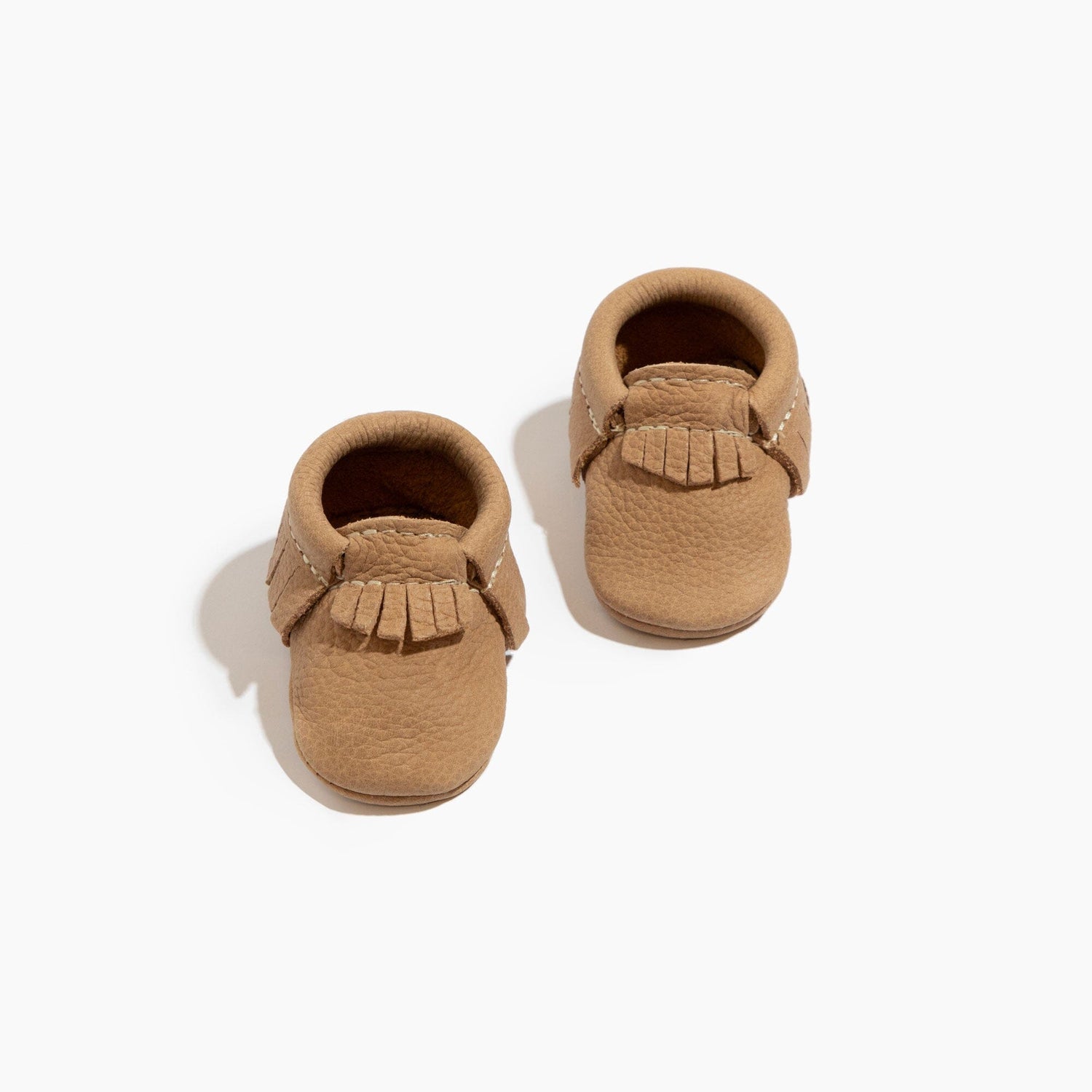 Newborn Weathered Brown Moccasin Baby Shoe - Tenth &amp; Pine - Moccasin - Soft Sole - Newborn