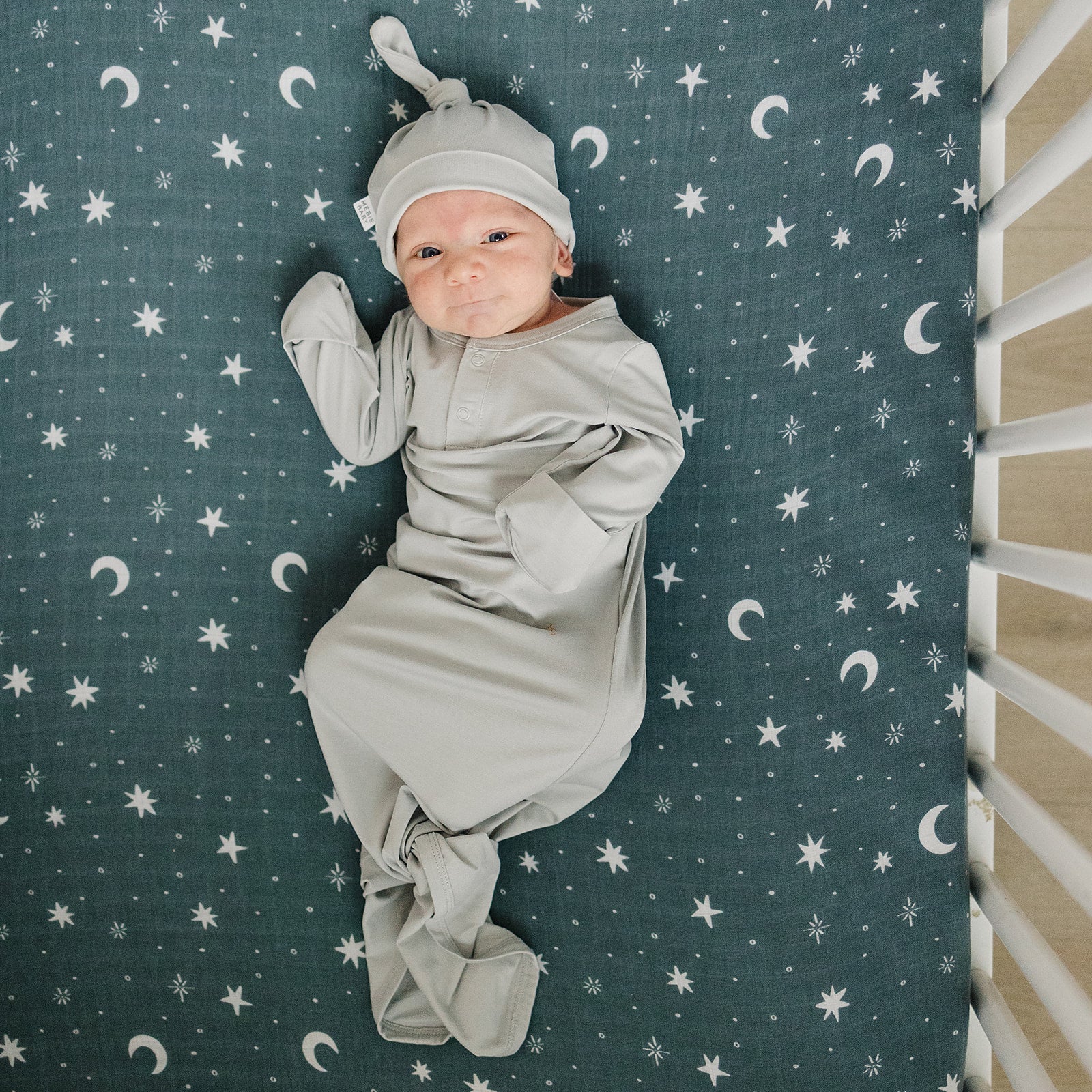 Night Sky Muslin Crib Sheet - Tenth & Pine - 